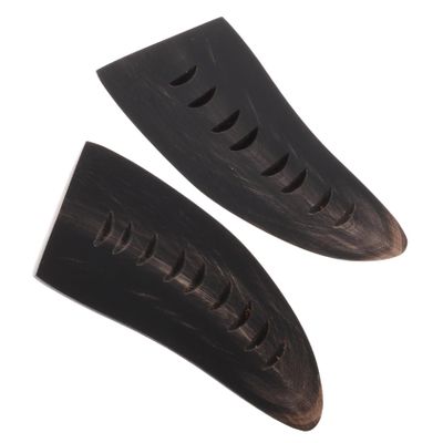 BESPORTBLE Handmade Ox Horn Divination Cup Set for Traditional Chinese Fortune Telling 9-Grid Design Multi-Functional Holy Cup for Accurate Divination and Ritual Use
