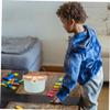 MERRYHAPY Boys and Girls Toy Storage Organizer Building Blocks Bucket Toy Bin with Lid for Boys and Girls view 4