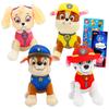 Paw Patrol Plush Toy Set - 4 Pack Bundle with 7" Plushies for Kids Featuring Chase, Marshall, Skye, Rubble Plus Stickers, More | Paw Patrol Dolls Plush for Boys, Girls view 1