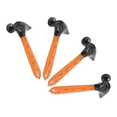 Toyvian 4pcs Inflatable Hammer Toys with Wood Grain Design Fun for Boy Girl for Pool Parties and Outdoor Activities Lightweight PVC Hammer for Water Amusement