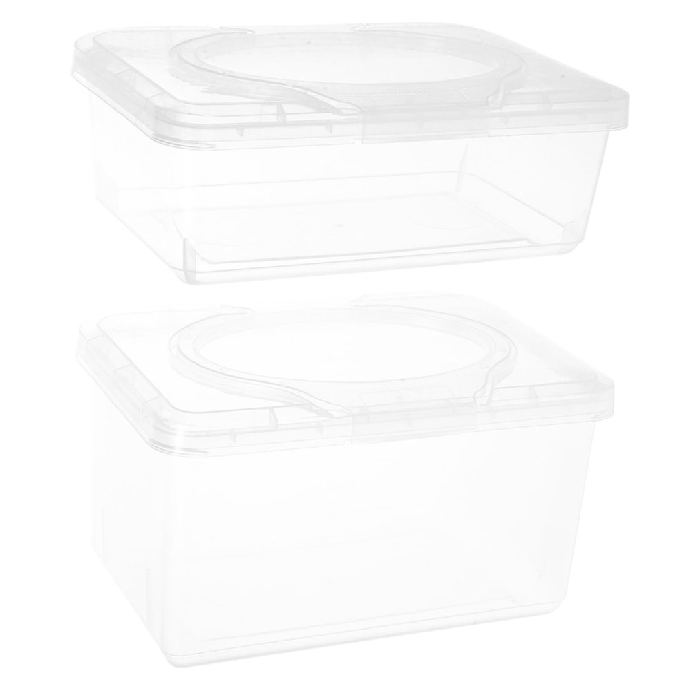 Alipis 2pcs Baby Wipes Dispenser Case Dustproof Refillable Holder for Bathroom and Travel Portable Wipe Container for Outdoor Use 1100ml Capacity