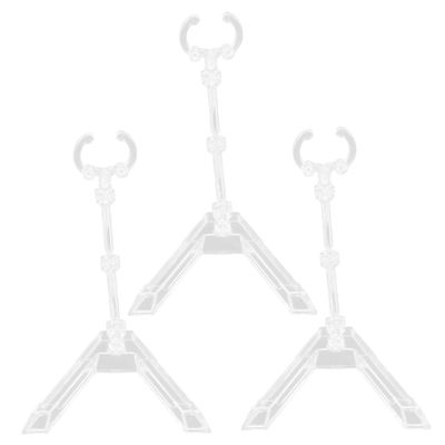 Toddmomy 4pcs Transparent Plastic Figure Holder Display Stand Figures Dolls and Miniatures for Home Store and Collectibles Organization