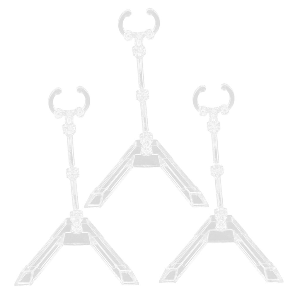 Toddmomy 4pcs Transparent Plastic Figure Holder Display Stand Figures Dolls and Miniatures for Home Store and Collectibles Organization