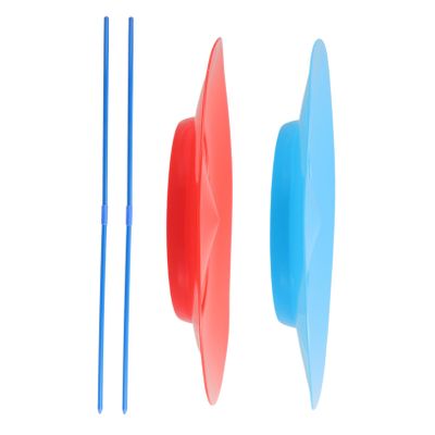 BRIGHTFUFU 2pcs Spinning Plates with Sticks for Juggling Practice Circus Toys for Boy Girl Adults Great for Parties and Street Performances Balance Skill Development
