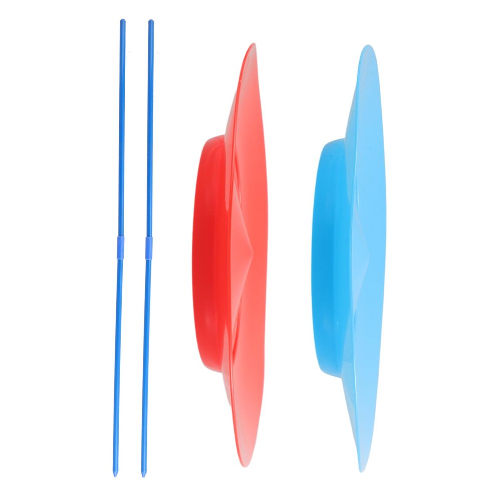 BRIGHTFUFU 2pcs Spinning Plates with Sticks for Juggling Practice Circus Toys for Boy Girl Adults Great for Parties and Street Performances Balance Skill Development