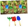 CORHAD 3Pcs Mini Garden Tool for Iron Shovel Trowel Rake with Wooden Handle for Little Hands for Outdoor Fun and Gardening Activities view 1