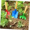 CORHAD 3Pcs Mini Garden Tool for Iron Shovel Trowel Rake with Wooden Handle for Little Hands for Outdoor Fun and Gardening Activities view 3