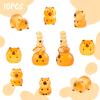 10 Pieces Mini Capybara Animals Luminous Mini Resin Animals for Dollhouse Micro Fairy Garden Landscape Aquarium Birthday Decorations view 2