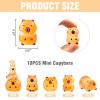 10 Pieces Mini Capybara Animals Luminous Mini Resin Animals for Dollhouse Micro Fairy Garden Landscape Aquarium Birthday Decorations view 3