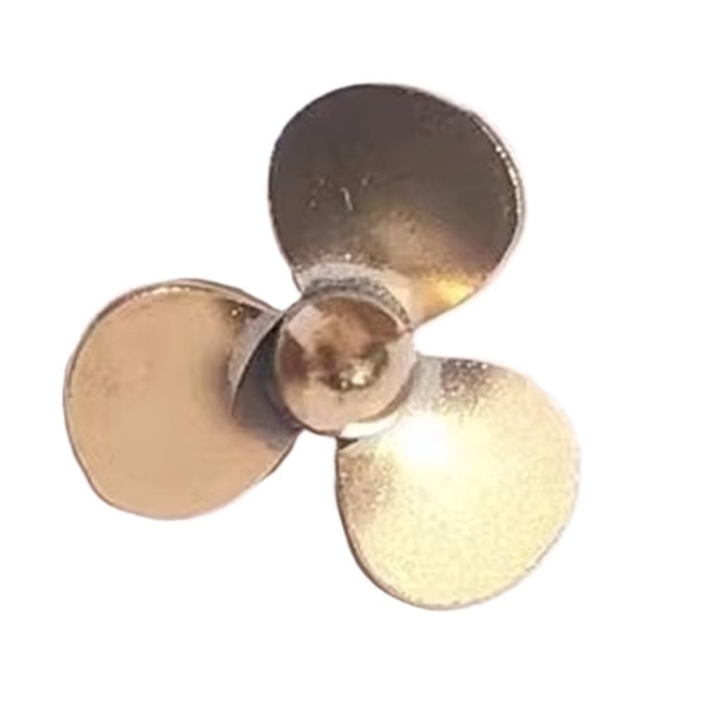 RC Boat Propeller, 14mm Three-Blade Brass, for 1:200/350/700 Scale Boat Models, One Right Hand Propeller