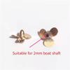 RC Boat Propeller, 14mm Three-Blade Brass, for 1:200/350/700 Scale Boat Models, One Right Hand Propeller view 3