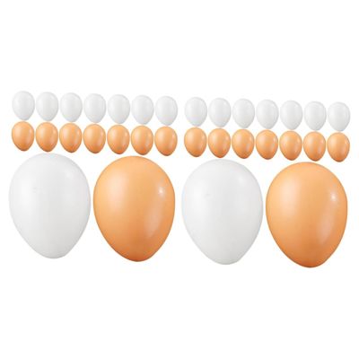 CHICAMPERA 32pcs Fake Eggs for Decoration Realistic Artificial Kitchen Food Props for Easter Crafts for Chicken Coop and Home Decor