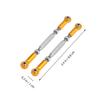 Kisangel 6pcs Aluminum Alloy Rc Pull Rod Steering Rod for Rc Steering Linkage and Suspension Upgrade view 2
