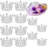 12PCS Crown Cake Topper, Silver Mini Crown Flower Bouquet Accessories,Pearl Tiara Princess Crown for Wedding Birthday Baby Shower Party Decor view 1