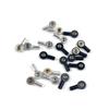 10PCS M2 Ball Joint Metal Universal Joint Ball Head Buckle Steering Pushrod Tie Rod End Mini Connecting Rods for RC Boats(Black 10pcs) view 3