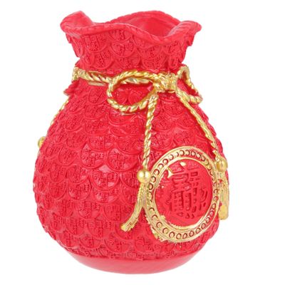 CHICAMPERA Retro Resin Money Bag Shape Adornment Home Decor Ornament for Living Dorm Wealth Money Bank College Apartment Decor