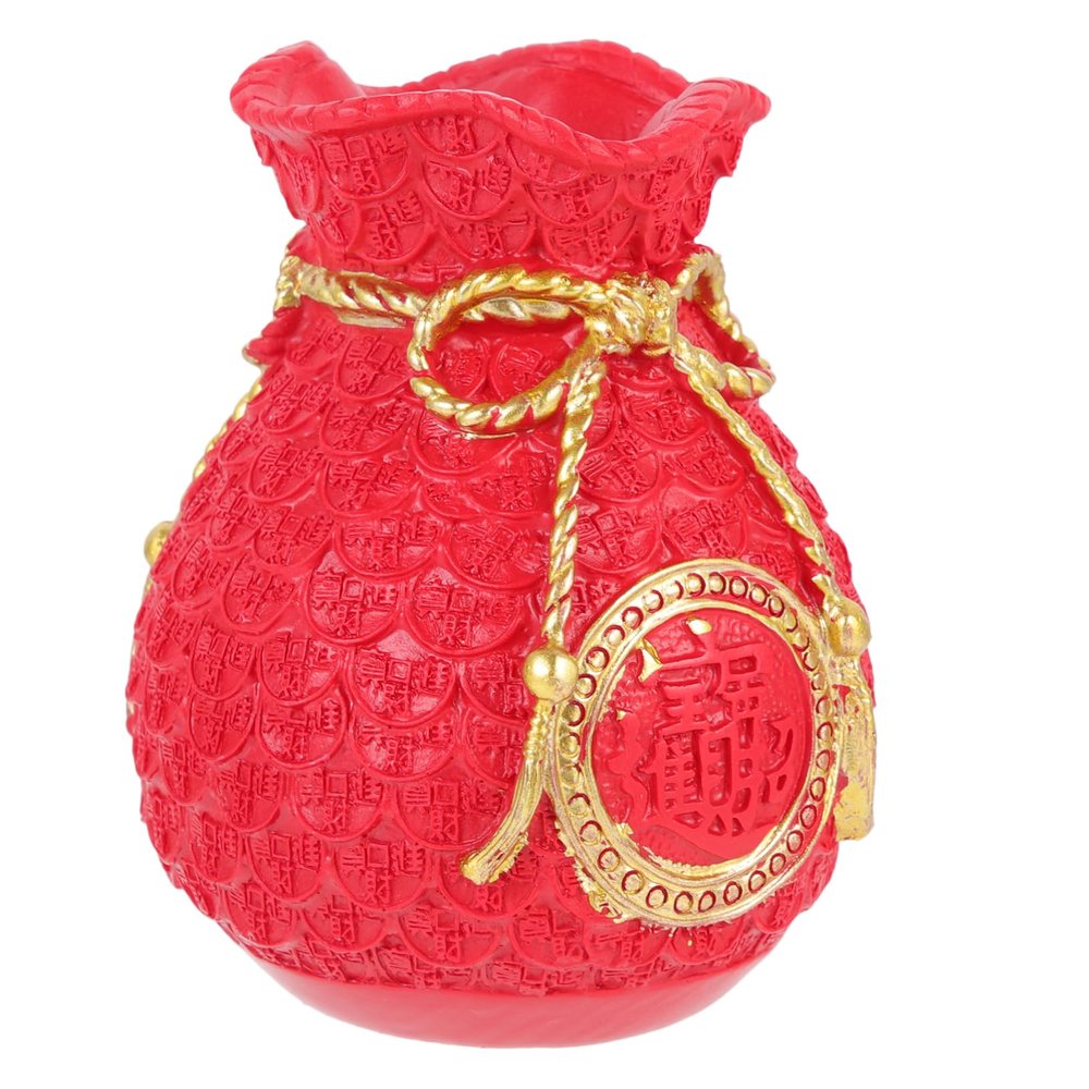 CHICAMPERA Retro Resin Money Bag Shape Adornment Home Decor Ornament for Living Dorm Wealth Money Bank College Apartment Decor