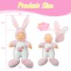 14in Baby Dolls Plush Toy,Interactive Singing Stuffed Bunny Plush,Realistic Reborn Baby Dolls,sleeping animal doll with interactive singing music box,for Kids Age 3 Musical Stuffed Animal Gift. view 2