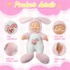 14in Baby Dolls Plush Toy,Interactive Singing Stuffed Bunny Plush,Realistic Reborn Baby Dolls,sleeping animal doll with interactive singing music box,for Kids Age 3 Musical Stuffed Animal Gift. view 3