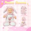 14in Baby Dolls Plush Toy,Interactive Singing Stuffed Bunny Plush,Realistic Reborn Baby Dolls,sleeping animal doll with interactive singing music box,for Kids Age 3 Musical Stuffed Animal Gift. view 4