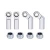 1/10 RC Car Ball Joint,4pcs M4 Chassis Link Steering Rod Ends - Straight/Bend Rod Ends for 1/10 RC Crawler (SCX10, TRX4, Capra, VS4-10, Wraith) (2Bend 2Straight 7mm Silver) view 1