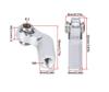 1/10 RC Car Ball Joint,4pcs M4 Chassis Link Steering Rod Ends - Straight/Bend Rod Ends for 1/10 RC Crawler (SCX10, TRX4, Capra, VS4-10, Wraith) (2Bend 2Straight 7mm Silver) view 2