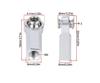 1/10 RC Car Ball Joint,4pcs M4 Chassis Link Steering Rod Ends - Straight/Bend Rod Ends for 1/10 RC Crawler (SCX10, TRX4, Capra, VS4-10, Wraith) (2Bend 2Straight 7mm Silver) view 3