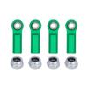 1/10 RC Car Ball Joint,4pcs M4 Chassis Link Steering Rod Ends - Straight/Bend Rod Ends for 1/10 RC Crawler (SCX10, TRX4, Capra, VS4-10, Wraith) (Straight 7.5mm Green) view 1