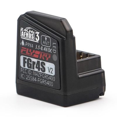 Flysky FGr4S V2 Receiver, 4 Channel AFHDS 3 Receiver for Flysky Noble NB4, NB4+, NB4 PRO, NB4 PRO+, NB4 Lite RC Transmitter Remote Controller