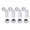 1/10 RC Car Ball Joint,4pcs M4 Chassis Link Steering Rod Ends - Straight/Bend Rod Ends for 1/10 RC Crawler (SCX10, TRX4, Capra, VS4-10, Wraith) (Bend 7.5mm Silver) view 1