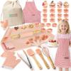 Ultimate Baking Kit for Kids - 38 Piece Kitchen Tools, Food Grade Silicone, BPA/BPS Free - Real Cooking Set for Ages 8-12 - Girls Boys Birthday Stocking Stuffer - Danish Orange view 1
