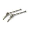 for WLtoys 1/12 12423 12427 12428 RC Car Metal Upgrade Parts, Modified CVD Front Propshaft Pair, Silver, Black(Silver) view 1