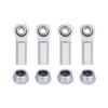 1/10 RC Car Ball Joint,4pcs M4 Chassis Link Steering Rod Ends - Straight/Bend Rod Ends for 1/10 RC Crawler (SCX10, TRX4, Capra, VS4-10, Wraith) (Straight 7.5mm Silver) view 1