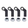 1/10 RC Car Ball Joint,4pcs M4 Chassis Link Steering Rod Ends - Straight/Bend Rod Ends for 1/10 RC Crawler (SCX10, TRX4, Capra, VS4-10, Wraith) (Bend 7.5mm Black) view 1