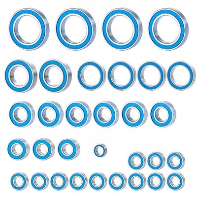 32Pcs Wheel Hub Axle Blue Sealed Bearing Kit for Traxxas TRX-4 TRX4 E-Revo 2.0 TRA86086-4 1/10 RC Crawler Car Parts