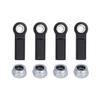 1/10 RC Car Ball Joint,4pcs M4 Chassis Link Steering Rod Ends - Straight/Bend Rod Ends for 1/10 RC Crawler (SCX10, TRX4, Capra, VS4-10, Wraith) (Straight 7mm Black) view 1