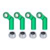 1/10 RC Car Ball Joint,4pcs M4 Chassis Link Steering Rod Ends - Straight/Bend Rod Ends for 1/10 RC Crawler (SCX10, TRX4, Capra, VS4-10, Wraith) (Bend 7.5mm Green) view 1