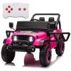 24V 4WD Ride on Car Truck w/Remote Control Electric Car for Kids 4x4 Off-Road Quad Buggy UTV Soft Start Ride On Toys for Toddlers, Music Player, LED Lights, Bluetooth view 1