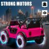 24V 4WD Ride on Car Truck w/Remote Control Electric Car for Kids 4x4 Off-Road Quad Buggy UTV Soft Start Ride On Toys for Toddlers, Music Player, LED Lights, Bluetooth view 3