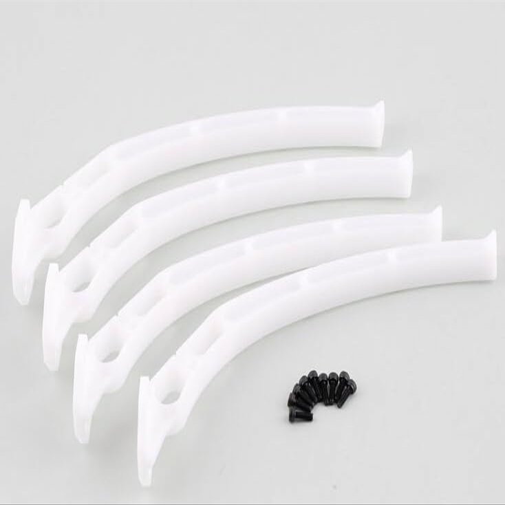 4pcs/Set Universal Aircraft Qudcopter Wheels Tripod Landing Skids Gear for F450 F550 SK480 (1 Set)(White)