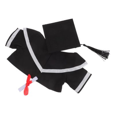 Angoily Unique Bear Doll Graduation Gown Cap Stuffed Animal Academic Attire for Ceremonies Parties Graduation Decor