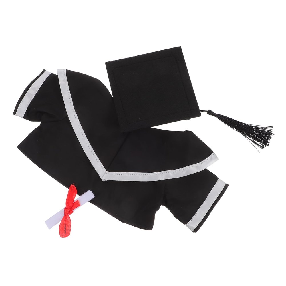 Angoily Unique Bear Doll Graduation Gown Cap Stuffed Animal Academic Attire for Ceremonies Parties Graduation Decor