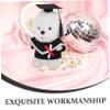 Angoily Unique Bear Doll Graduation Gown Cap Stuffed Animal Academic Attire for Ceremonies Parties Graduation Decor view 3