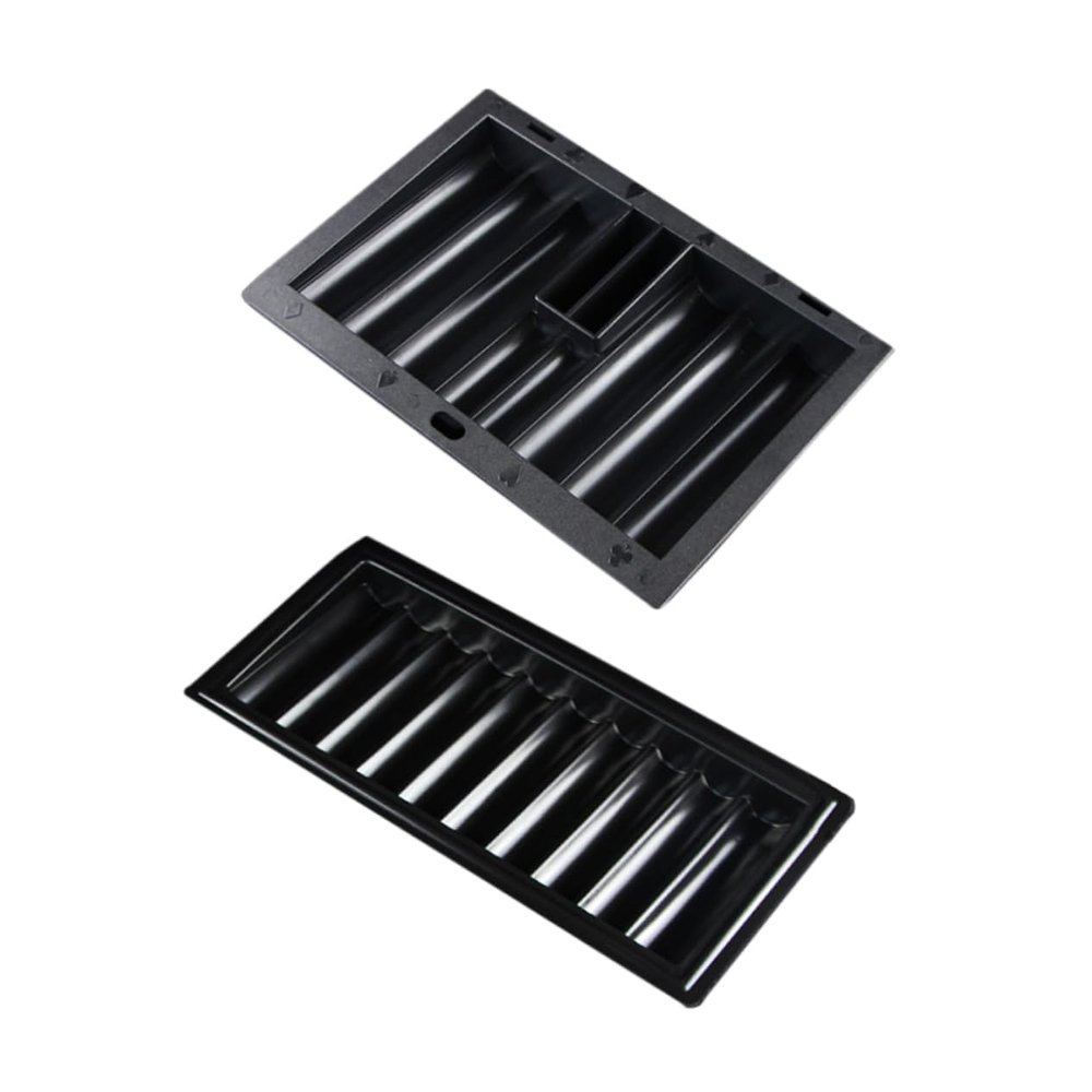 CHICAMPERA 2pcs Sturdy Poker Chip Holder Tray Poker Chip Carousel for Table Games Style