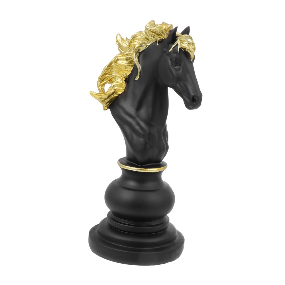 ABOOFAN 1pc Creative Resin Chess Piece Ornament for Home Desktop Decor Unique International Chess Horse Sculpture Medium Figurine for Living Room and Office Decor