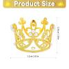 12PCS Crown Cake Topper for Flower Bouquets,Pearl Tiara Princess Gold Crown for Wedding Birthday Baby Shower Party Decor view 3