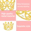 12PCS Crown Cake Topper for Flower Bouquets,Pearl Tiara Princess Gold Crown for Wedding Birthday Baby Shower Party Decor view 4