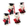 Abaodam 4pcs Mini Plush Graduation Bear Adorable Stuffed Bears Flower Bouquet Accessories for Graduation and Unique Keepsake view 1