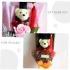 Abaodam 4pcs Mini Plush Graduation Bear Adorable Stuffed Bears Flower Bouquet Accessories for Graduation and Unique Keepsake view 3
