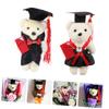 Abaodam 4pcs Mini Plush Graduation Bear Adorable Stuffed Bears Flower Bouquet Accessories for Graduation and Unique Keepsake view 4